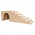 Domek PetBuddy z rampą naturalny, 42 x 15 x 14 cm, drewno sosnowe