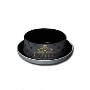Miska plastikowa LUXURIOUS 1 czarna 350ml