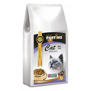 Puffins Cat Delicate Wołowina&Tunczyk 2kg